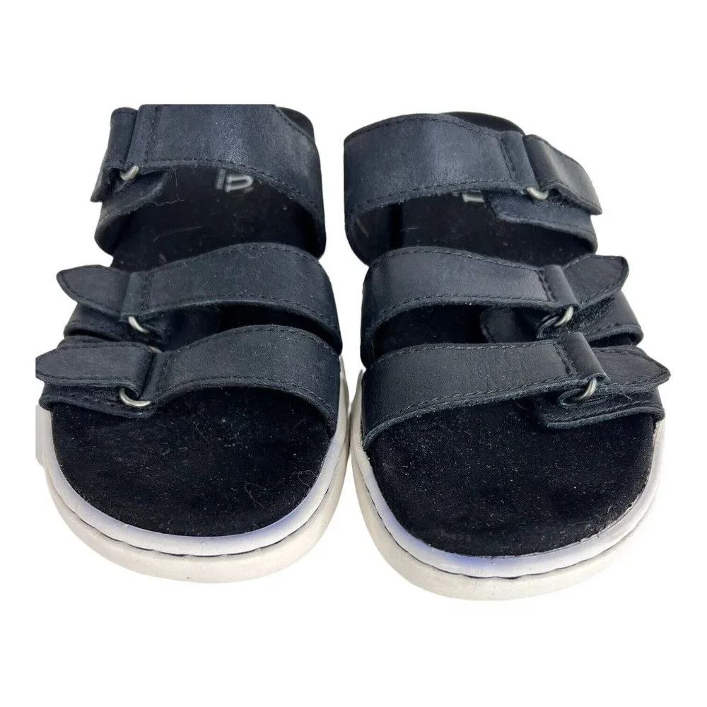 Womens Born Daintree‎ Slide Sandals US 7 M Black Adjustable Straps Leather